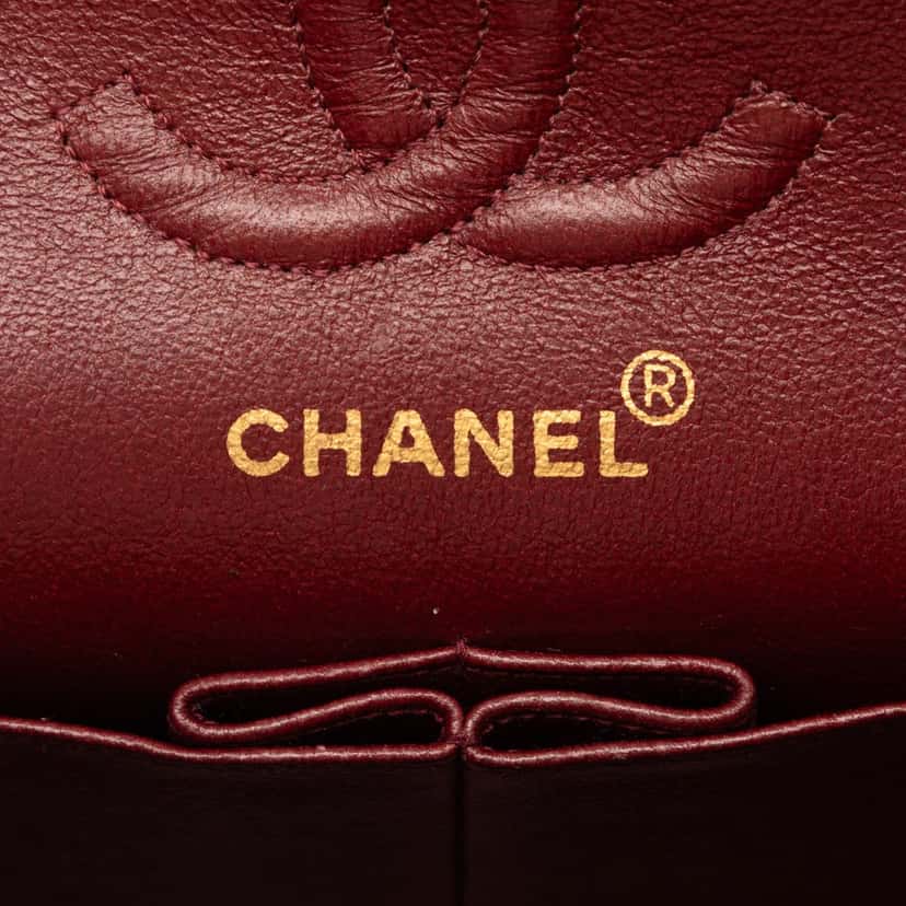 Chanel Small Classic Lambskin Double Flap Black Leather Very good condition - Box View