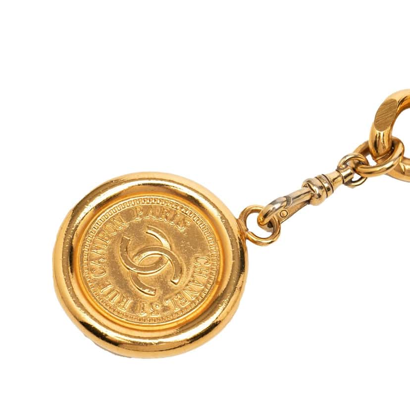 Chanel Gold Plated CC Medallion Chain Belt Gold Metal Very good condition - Inside View