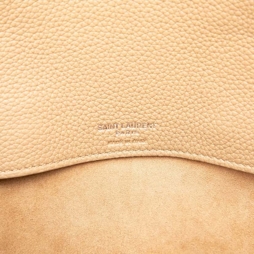 Saint Laurent Small Grained Calfskin Supple Sac De Jour Satchel Brown Leather Very good condition - Box View