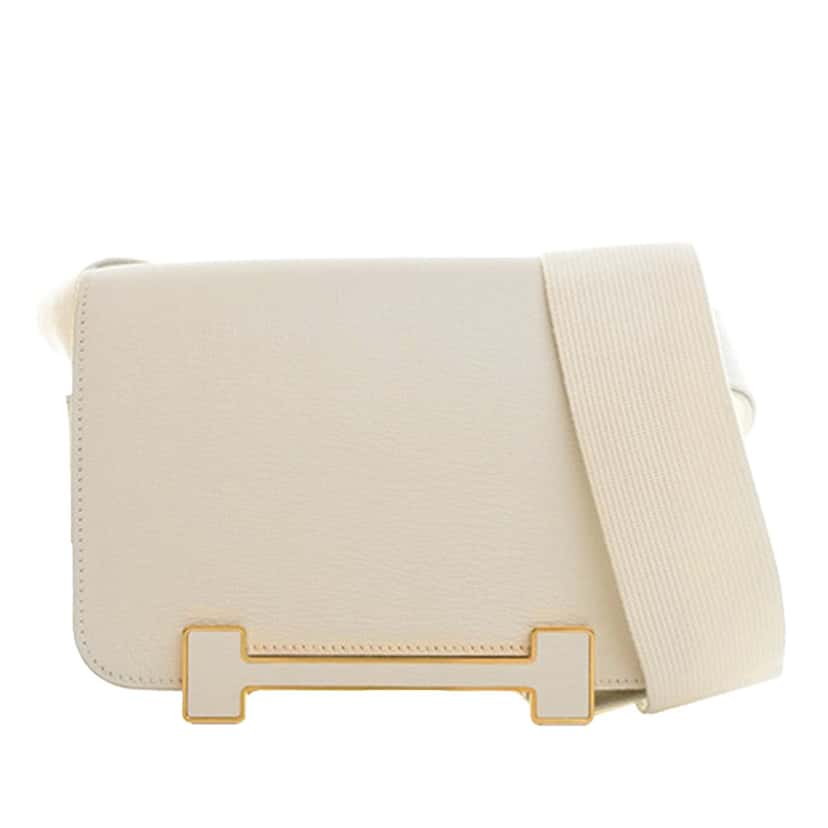 Hermès Chevre Mysore Geta White Leather Very good condition - Front View