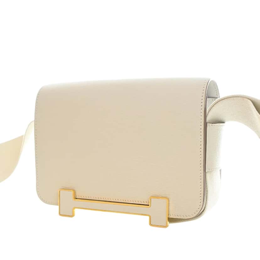 Hermès Chevre Mysore Geta White Leather Very good condition - Model View