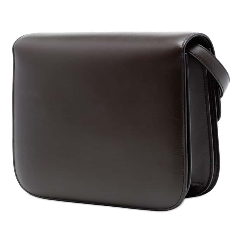 Celine Medium Calfskin Classic Box Brown Leather Very good condition - Back View