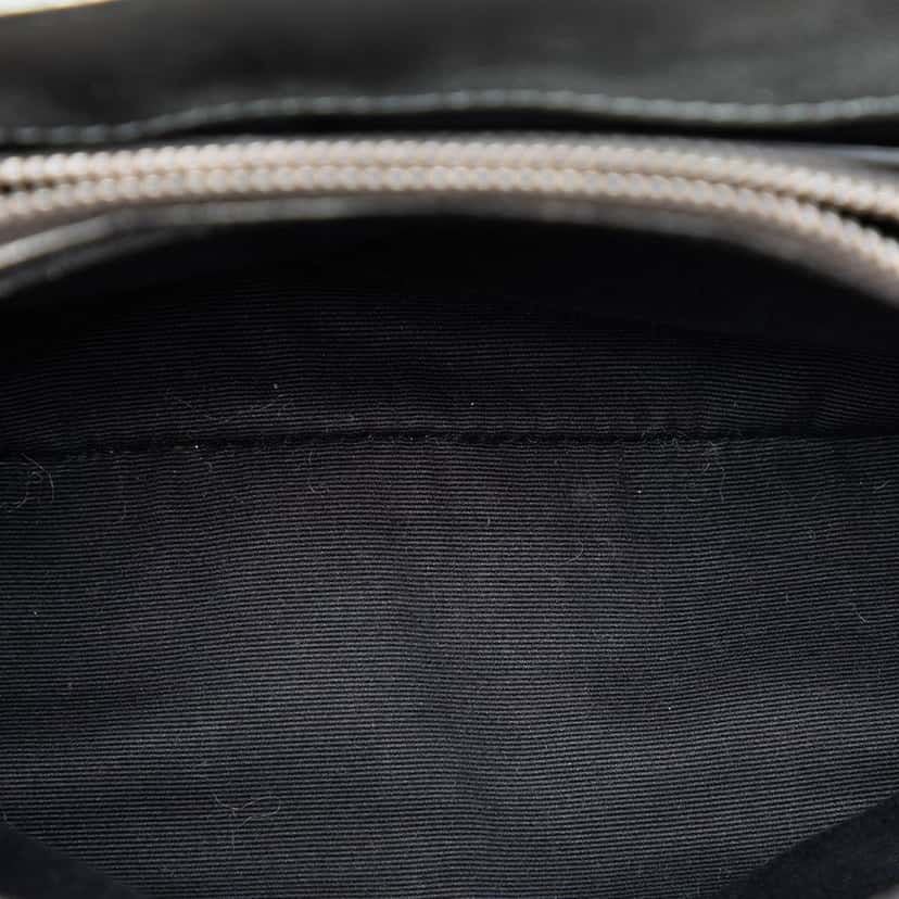 Saint Laurent Small Matelasse Metallic Calfskin Monogram LouLou Shoulder Bag Silver Leather Very good condition - Model View
