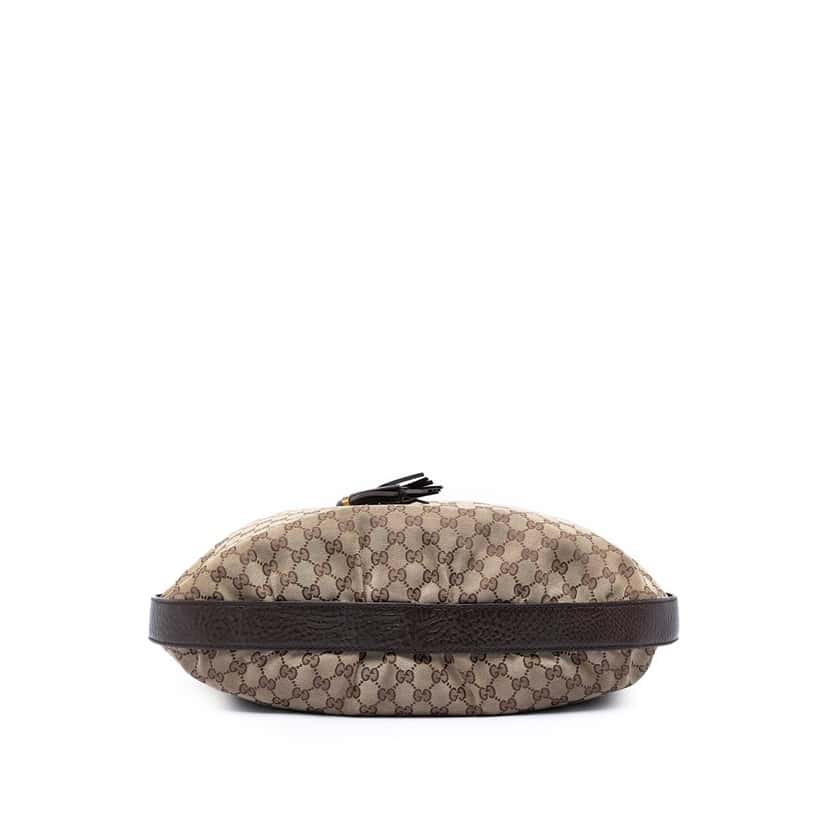Gucci GG Canvas Interlocking Icon Drawstring Hobo Beige Good condition - Inside View