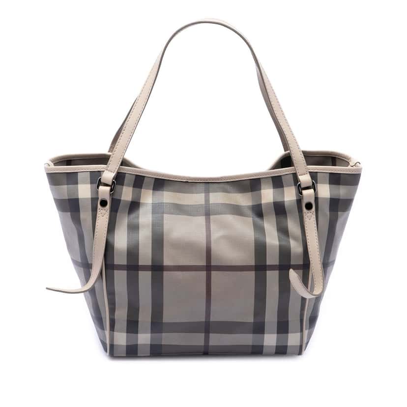 Burberry Small Smoke Check Coated Canvas Canterbury Tote Other Very good condition - Front View