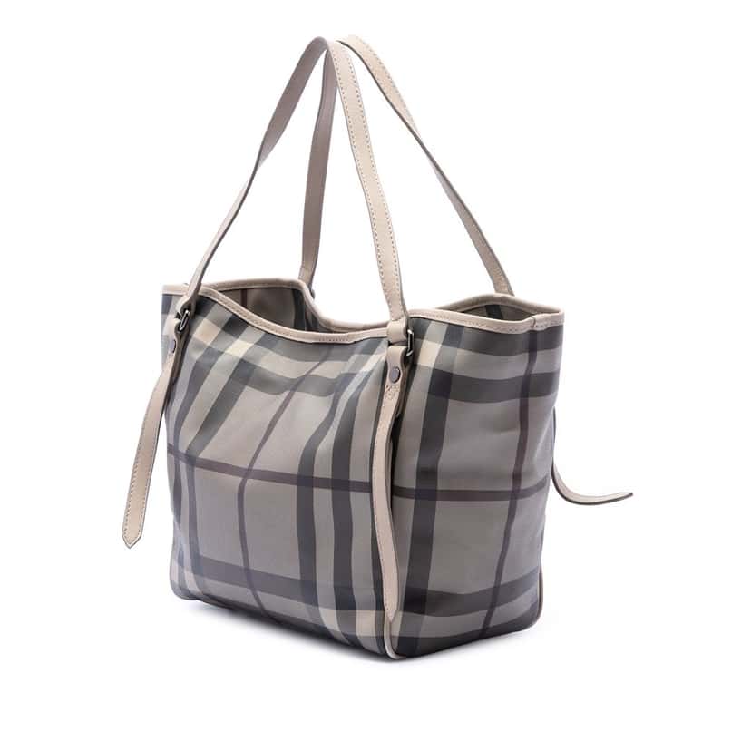Burberry Small Smoke Check Coated Canvas Canterbury Tote Other Very good condition - Back View