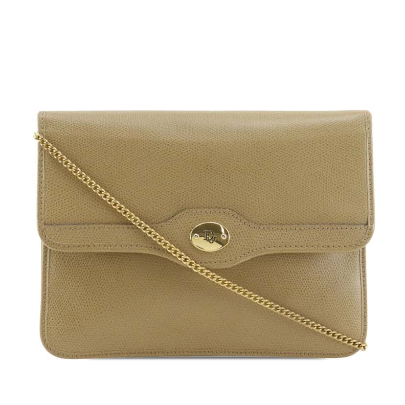 Dior Leather Chain Crossbody Beige Leather Very good condition - Front View