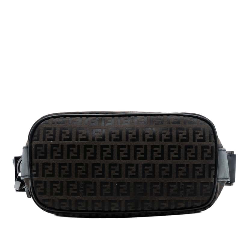 Fendi Zucchino Canvas Shoulder Bag Brown Very good condition - Inside View