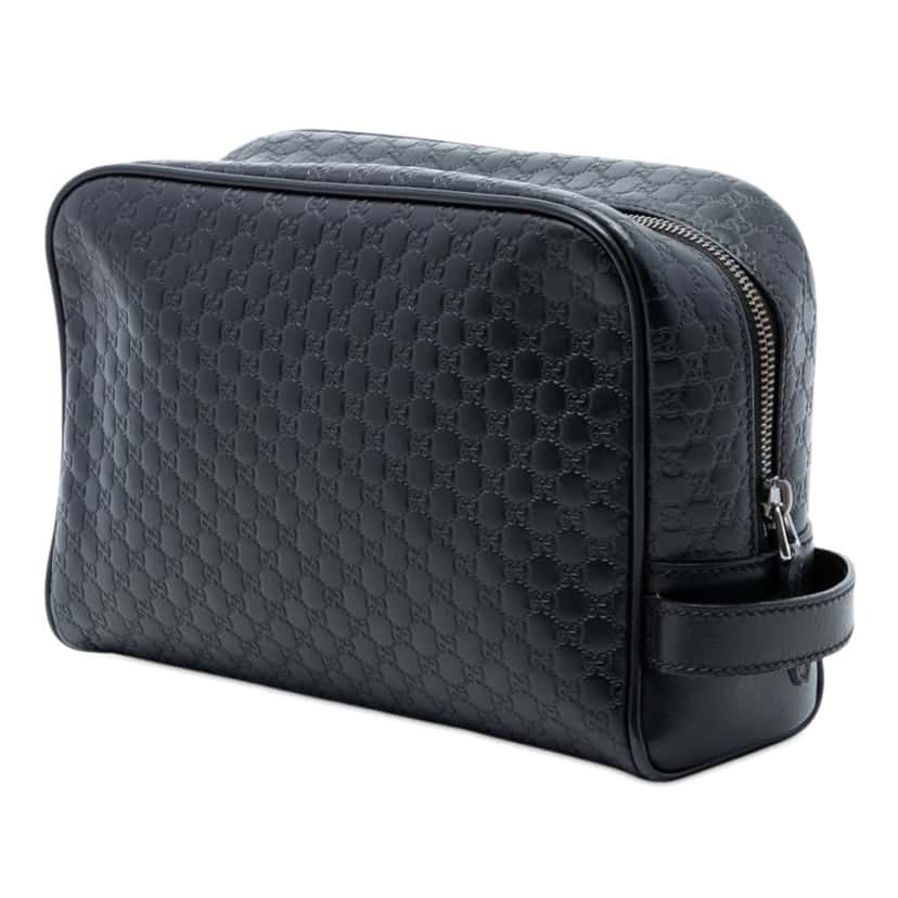 Gucci Microguccissima Clutch Black Leather Very good condition - Back View