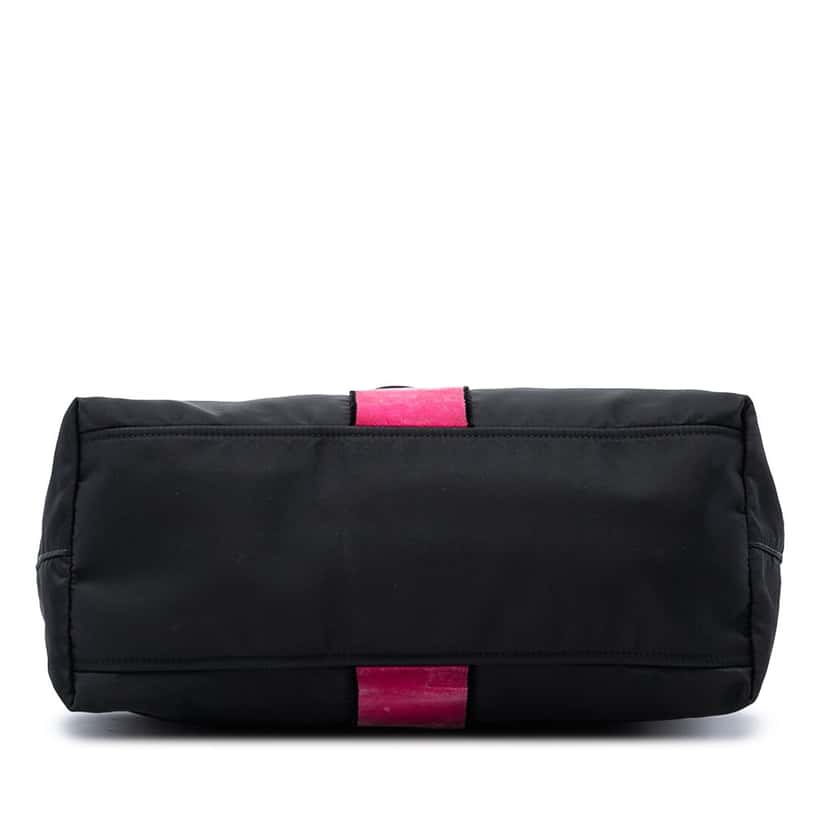 Prada Tessuto Velluto Ricamo Trompe L oeil Tote Black Very good condition - Inside View