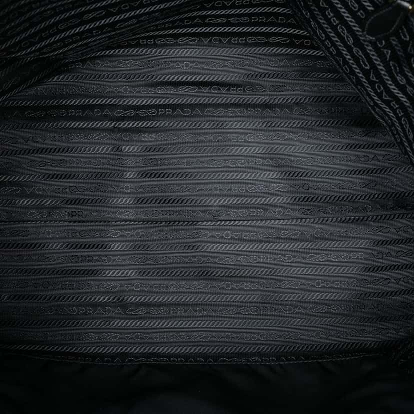 Prada Tessuto Velluto Ricamo Trompe L oeil Tote Black Very good condition - Model View