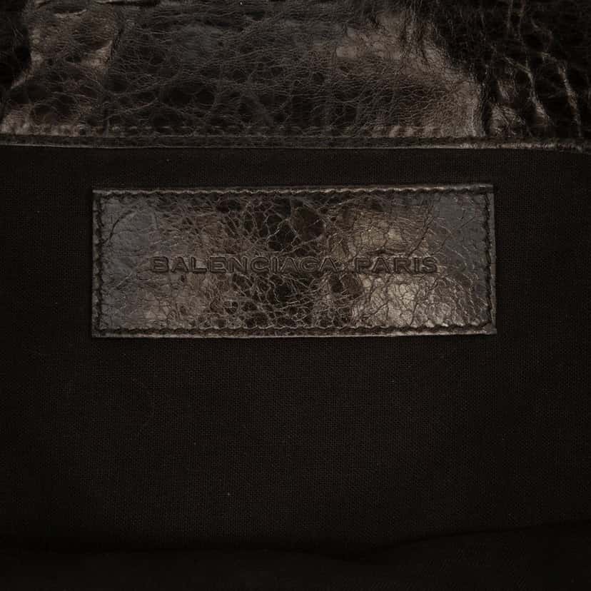 Balenciaga Lambskin Motocross Giant 21 Envelope Clutch Black Leather Very good condition - Box View