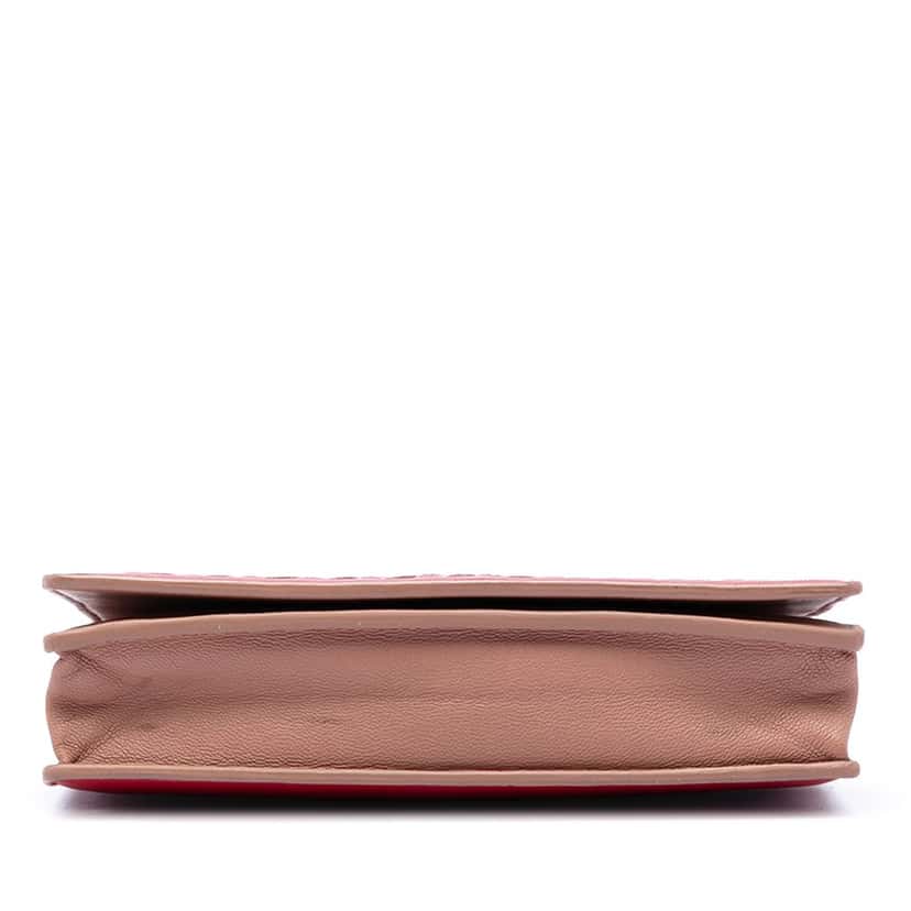 Bottega Veneta Nappa Intrecciato Wallet on Chain Red Leather Very good condition - Inside View
