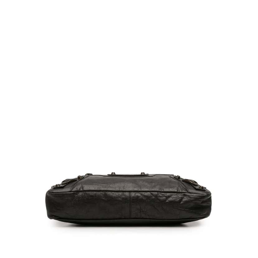 Balenciaga Lambskin Motocross Classic First Satchel Black Leather Good condition - Inside View