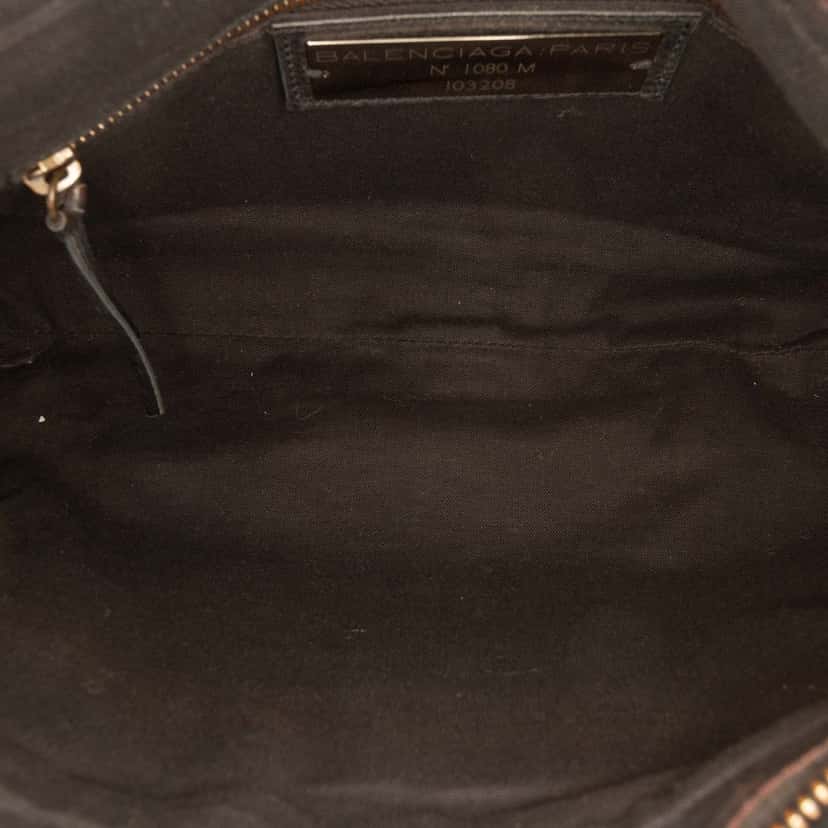 Balenciaga Lambskin Motocross Classic First Satchel Black Leather Good condition - Model View