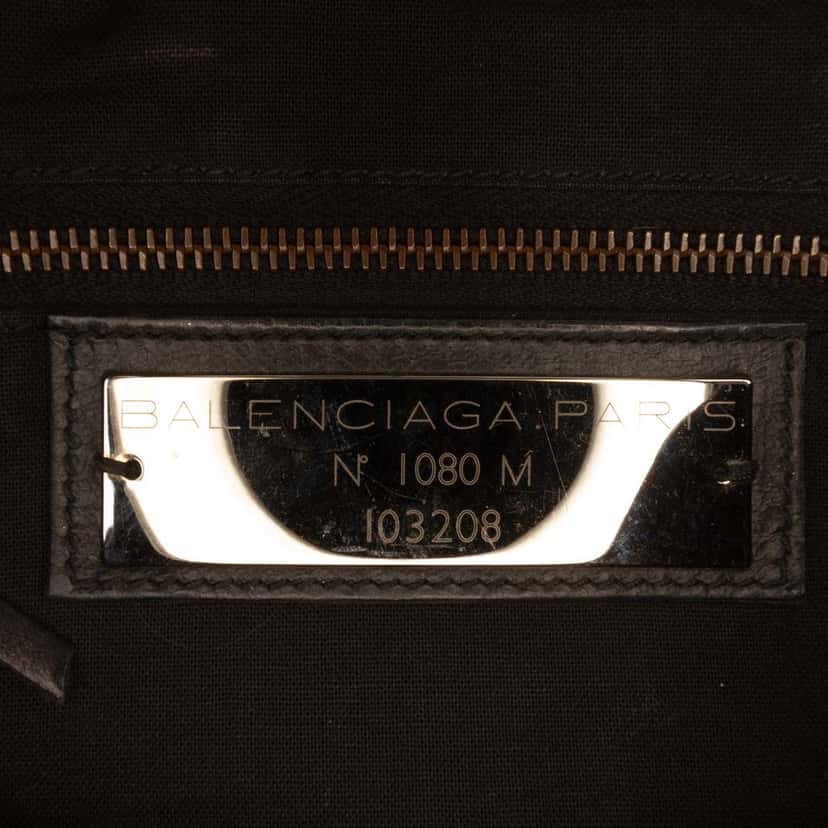 Balenciaga Lambskin Motocross Classic First Satchel Black Leather Good condition - Box View