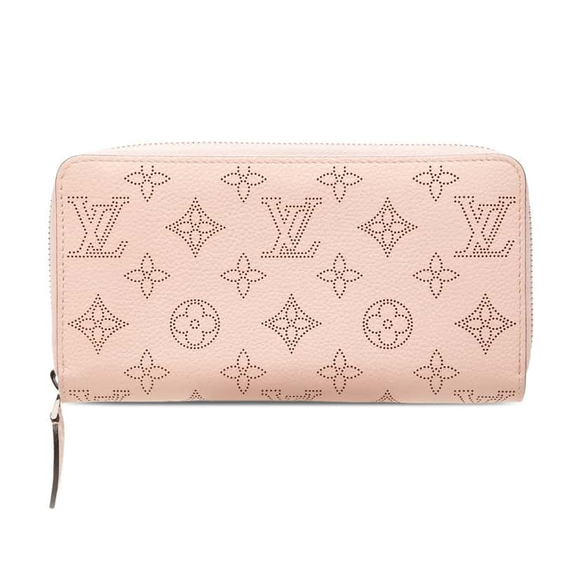 Louis Vuitton Monogram Mahina Zippy Wallet Pink Leather Very good condition - Front View