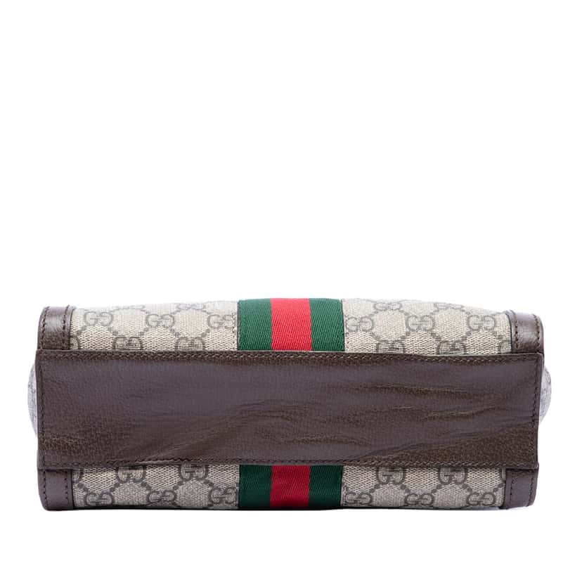 Gucci Small GG Supreme Ophidia Satchel Beige Very good condition - Inside View