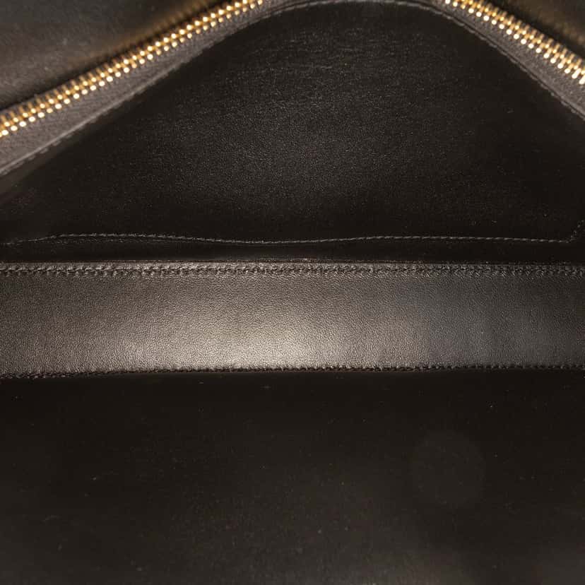 Celine Shiny Calfskin Triomphe Chain Shoulder Bag Black Leather Very good condition - Model View