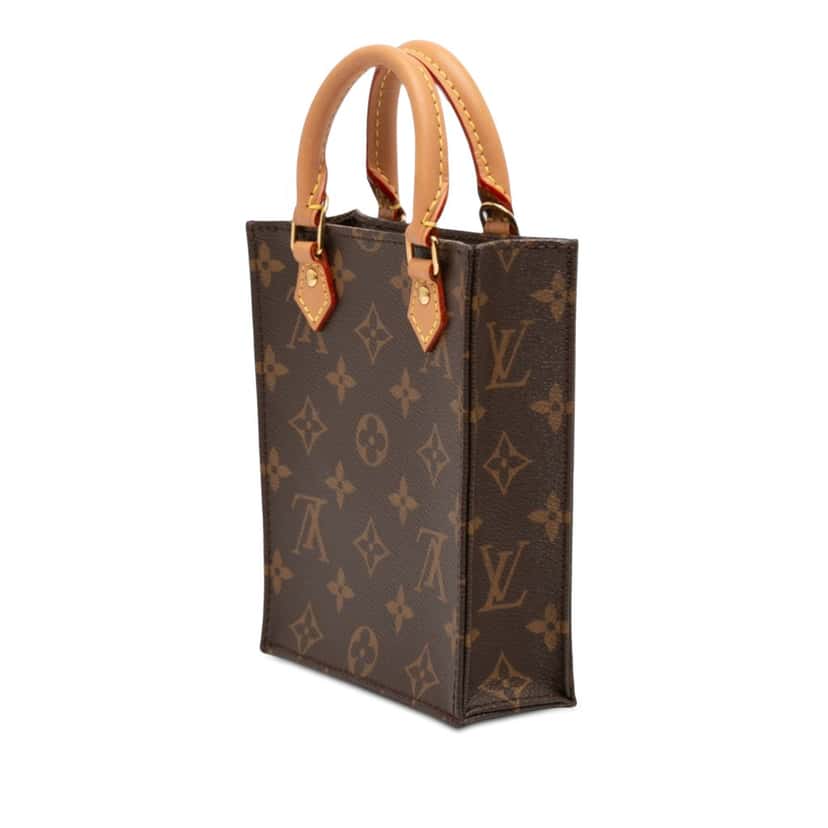 Louis Vuitton Monogram Petit Sac Plat Brown Very good condition - Back View