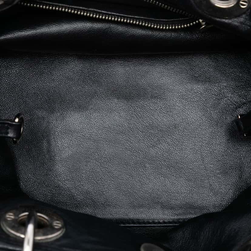 Dior Medium Woven Calfskin Soft Lady Dior Black Leather Very good condition - Model View