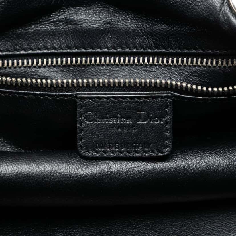 Dior Medium Woven Calfskin Soft Lady Dior Black Leather Very good condition - Box View