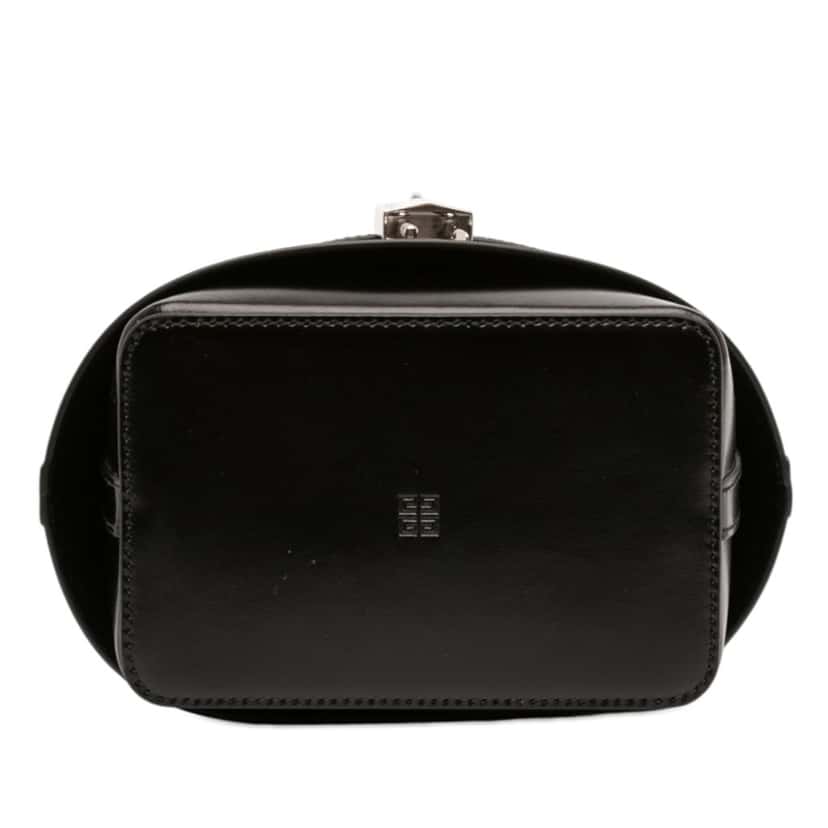 Givenchy Micro Leather GV Shark Lock Bucket Bag Black Leather Very good condition - Inside View