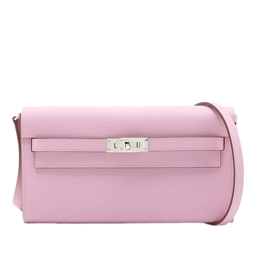 Hermès Epsom Kelly To Go Wallet Pink Leather Very good condition - Front View