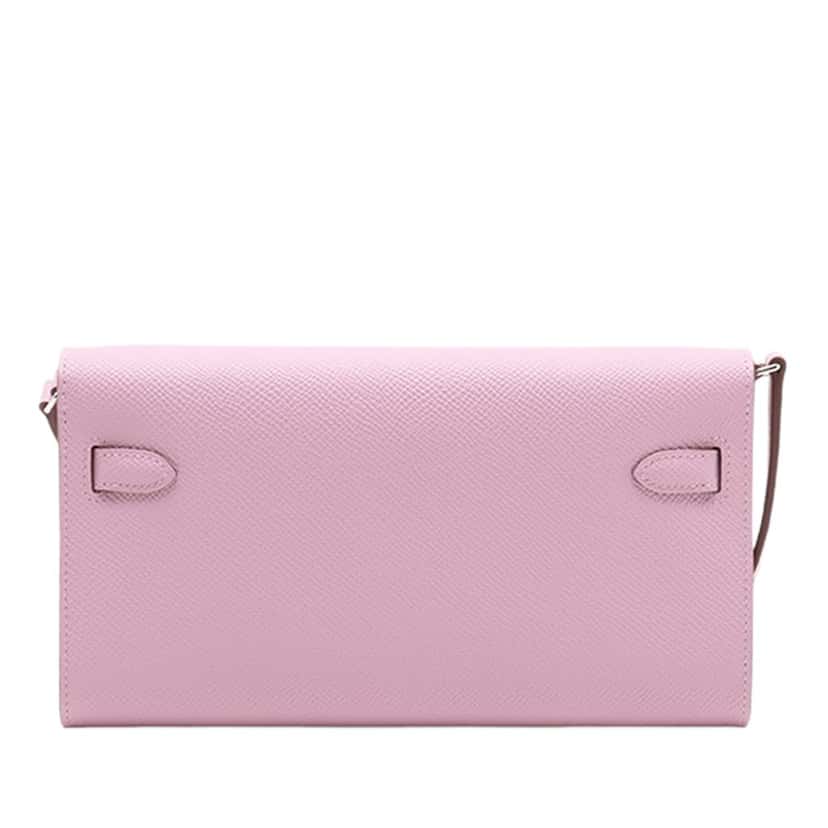 Hermès Epsom Kelly To Go Wallet Pink Leather Very good condition - Back View