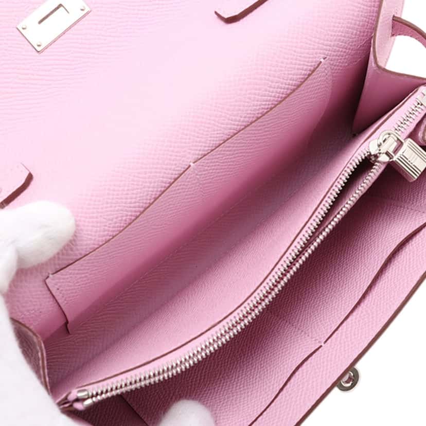 Hermès Epsom Kelly To Go Wallet Pink Leather Very good condition - Model View