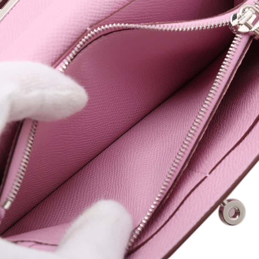 Hermès Epsom Kelly To Go Wallet Pink Leather Very good condition - Box View