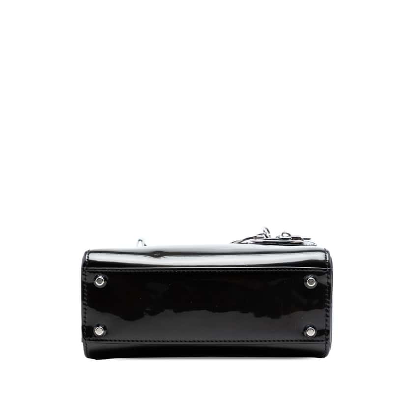 Dior Mini Patent Lady Dior Black Leather Very good condition - Inside View