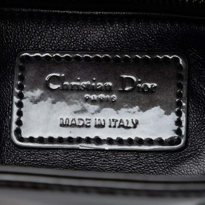 Dior Mini Patent Lady Dior Black Leather Very good condition - Box View