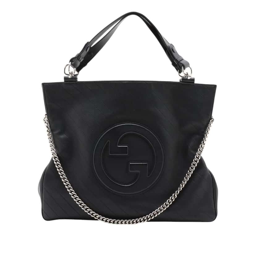 Gucci Medium Matelasse Calfskin Blondie Tote Black Leather Very good condition - Front View