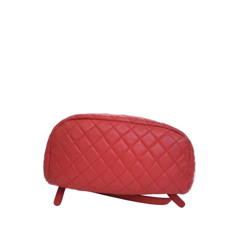 Chanel Medium Lambskin Urban Spirit Backpack Red Leather Very good condition - Inside View