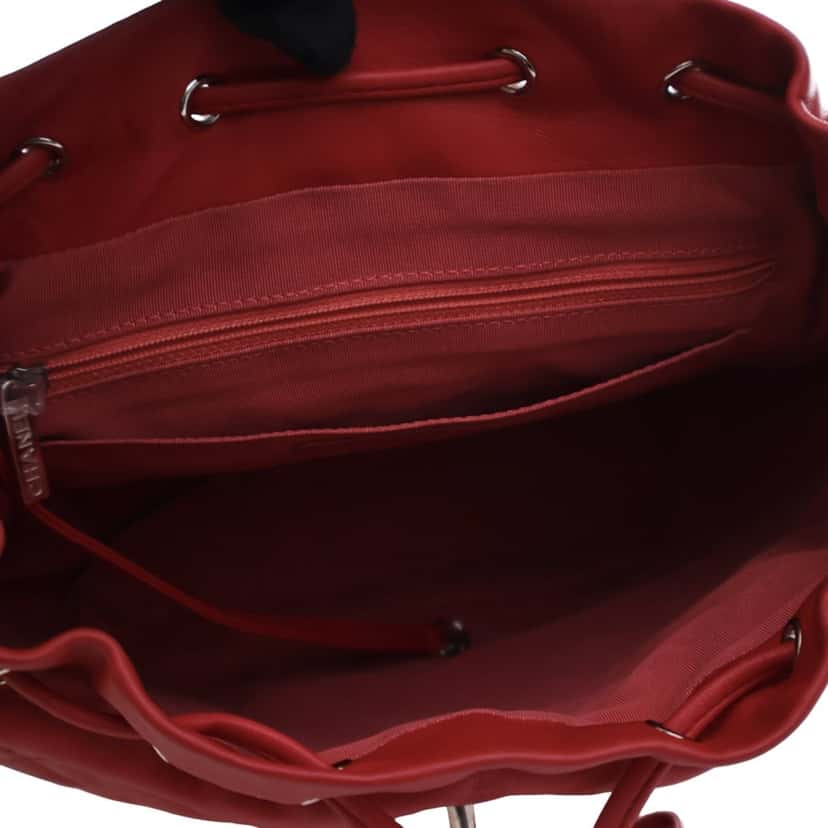 Chanel Medium Lambskin Urban Spirit Backpack Red Leather Very good condition - Model View