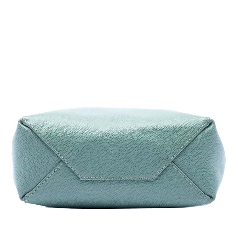 Celine Small Grained Calfskin Vertical Cabas Tote Blue Leather Very good condition - Inside View
