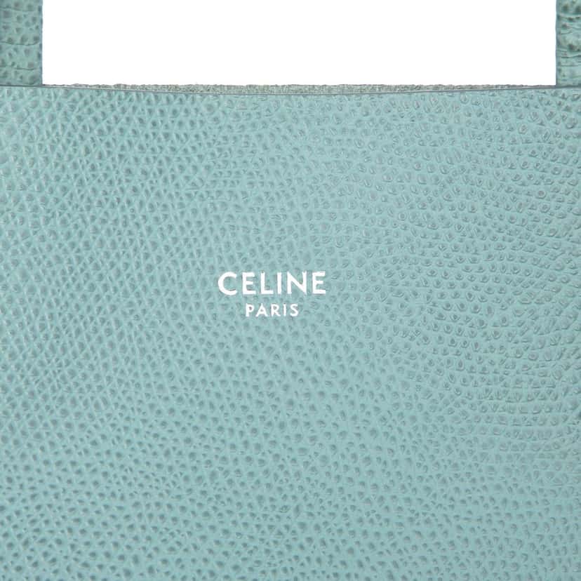 Celine Small Grained Calfskin Vertical Cabas Tote Blue Leather Very good condition - Box View