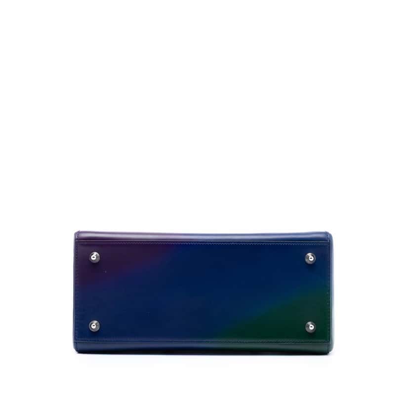Dior Medium Ombre Calfskin Lady Dior Blue Leather Very good condition - Inside View