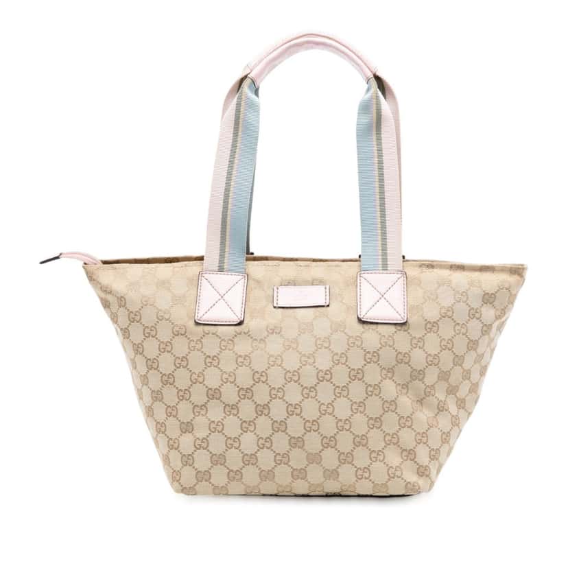 Gucci GG Canvas Web Tote Beige Very good condition - Front View
