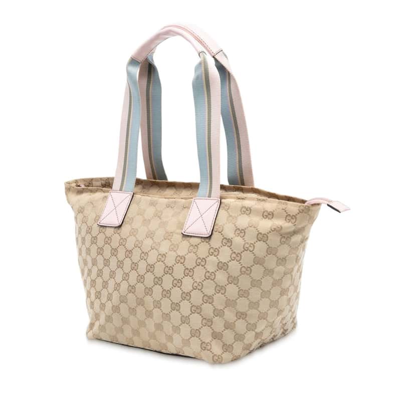 Gucci GG Canvas Web Tote Beige Very good condition - Back View