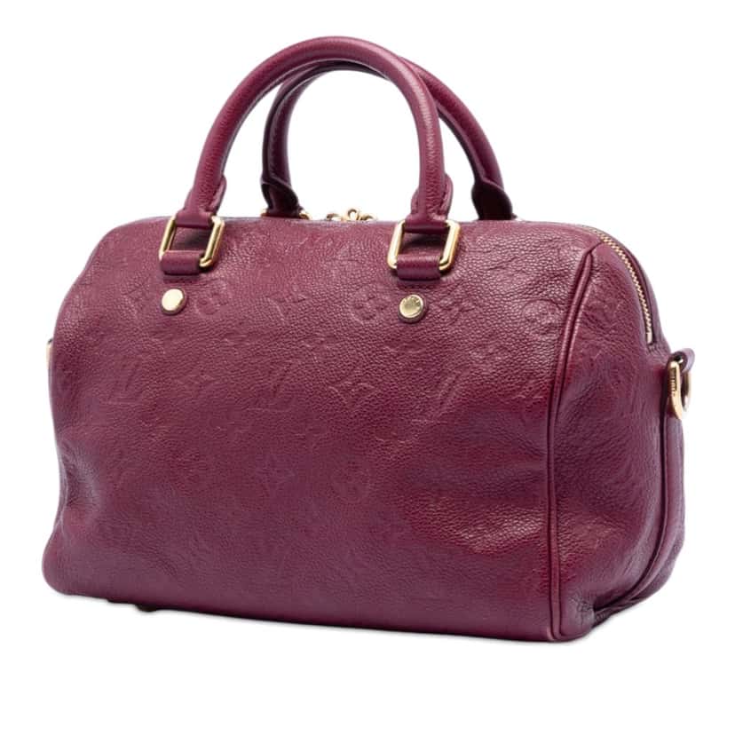 Louis Vuitton Monogram Empreinte Speedy Bandouliere 25 Red Leather Very good condition - Back View