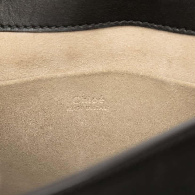 Chloé Medium Leather Nile Bracelet Satchel Black Leather Very good condition - Box View