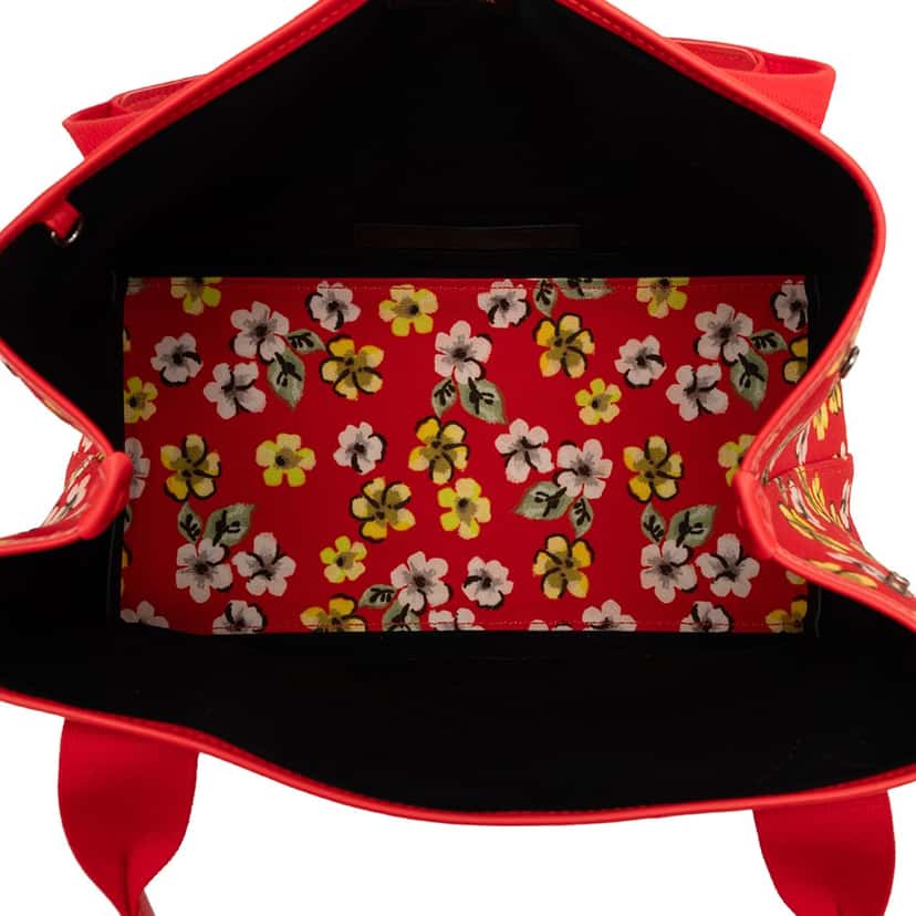 Balenciaga Canvas Floral Print Navy Cabas S Red Very good condition - Model View