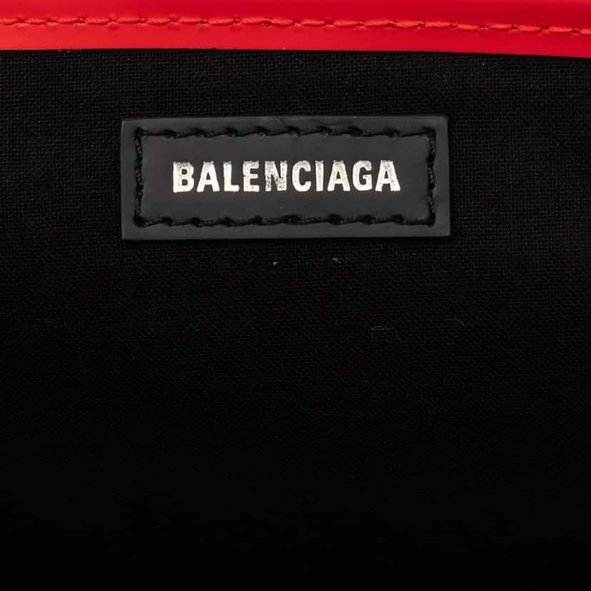 Balenciaga Canvas Floral Print Navy Cabas S Red Very good condition - Box View