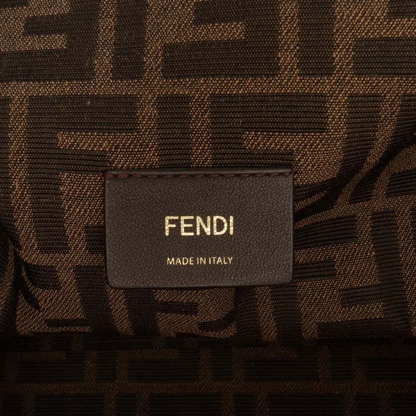 Fendi Medium Nappa Fendi First Shoulder Bag Black Leather Very good condition - Box View