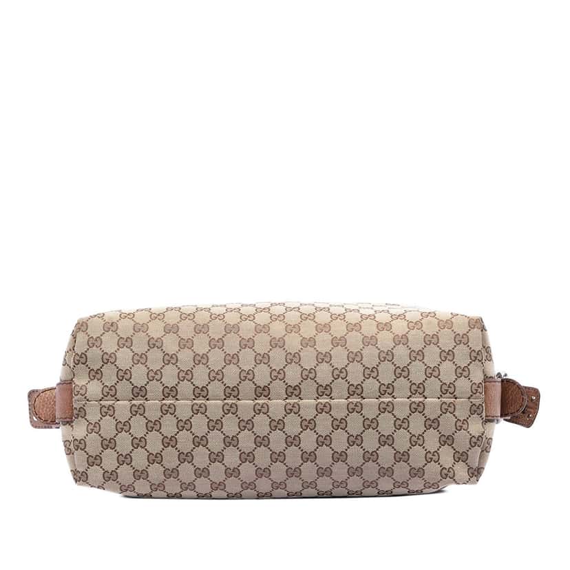 Gucci Medium GG Canvas Bamboo Bar Tote Beige Very good condition - Inside View
