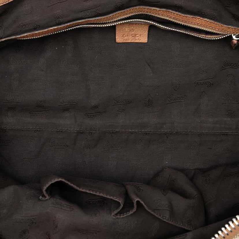 Gucci Medium GG Canvas Bamboo Bar Tote Beige Very good condition - Model View