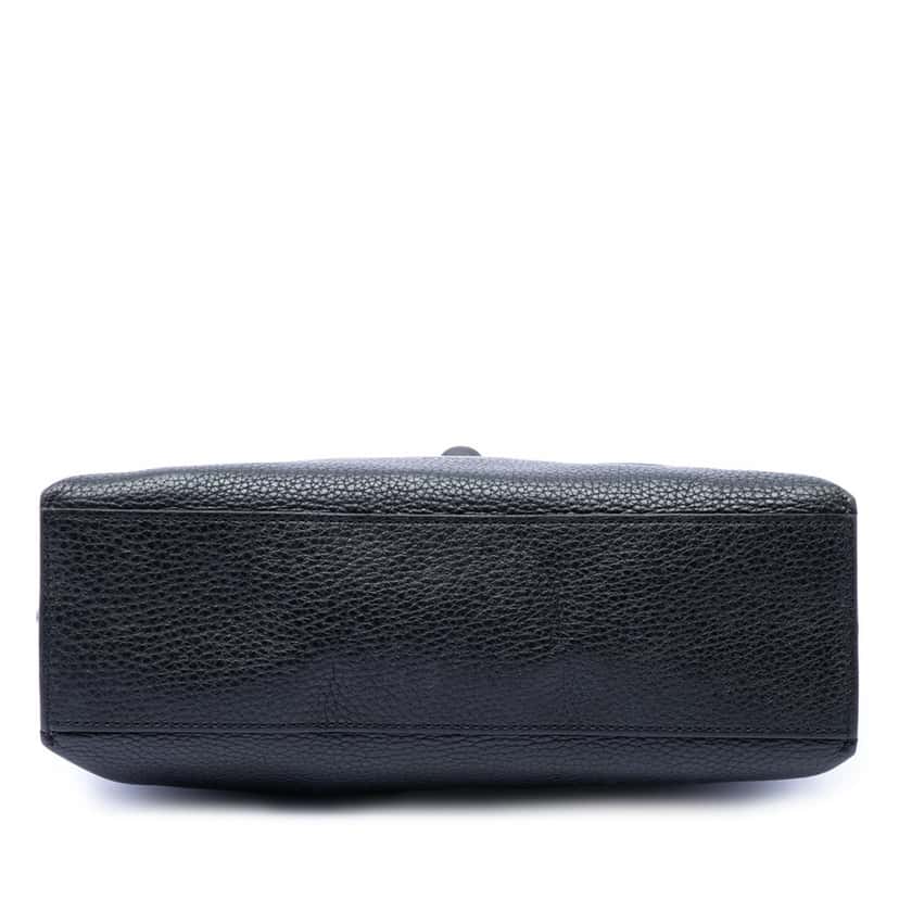 Gucci Small Leather Bamboo Daily Satchel Black Leather Very good condition - Inside View