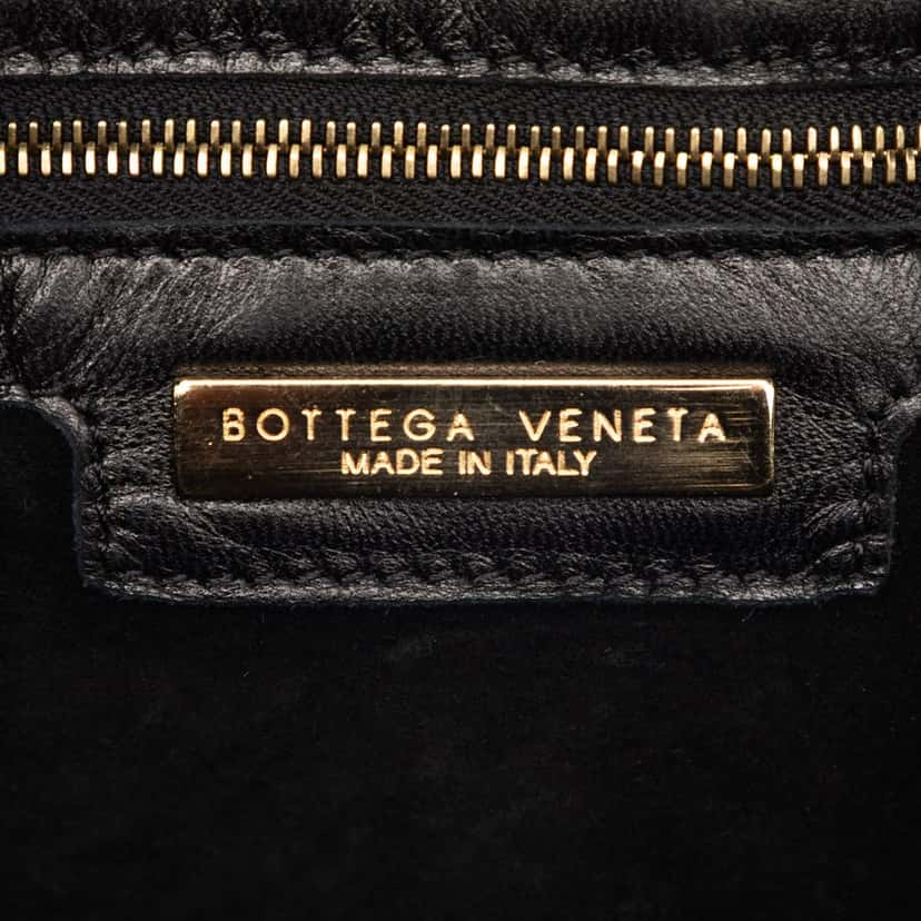 Bottega Veneta Nappa Intrecciato Boston Bag Black Leather Very good condition - Box View